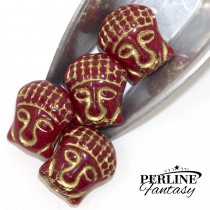 Buddha Head Red Gold 15 x 14 Mm  Buddha Head Red Gold 15 x 14 Mm