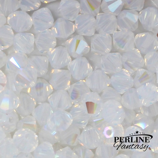 Bicono Swarovski 6 mm White Opal Shimmer Bicono Swarovski 6 mm White Opal Shimmer