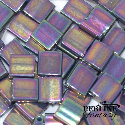 Tila Miyuki Opaque Purple Gray Rainbow Luster 5 Mm