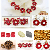 Kit Bracciale ‘'PIA'' Versione Pastel Dk. Red Kit Bracciale ‘'PIA'' Versione Pastel Dk. Red