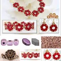 Kit Bracciale ''PIA'’ Met. Mat Dk. Plum Kit Bracciale ''PIA'’ Met. Mat Dk. Plum