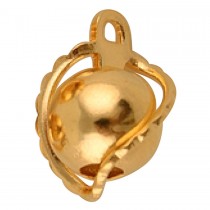Charm Perlina Mappamondo 6 Mm Dorato Charm Perlina Mappamondo 6 Mm Dorato