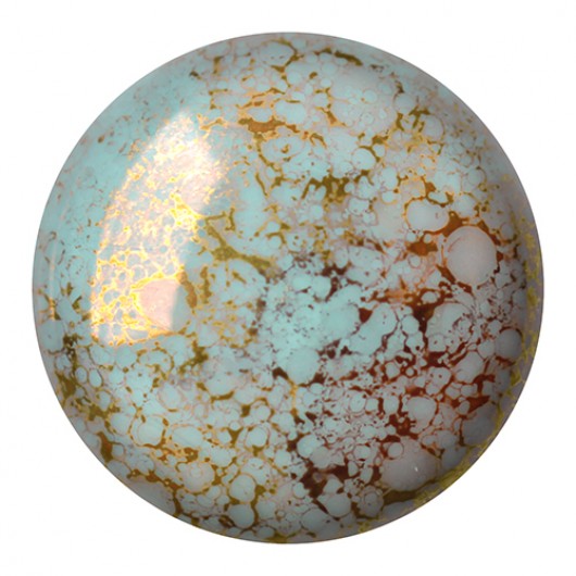 Cabochon Par Puca® Opaque Light Aqua Bronze 18 Mm