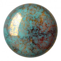 Cabochon Par Puca® Opaque Blue Turquoise Bronze 18 Mm
