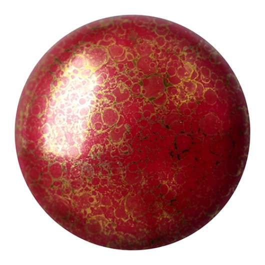 Cabochon Par Puca® Opaque Coral Red Bronze 18 Mm
