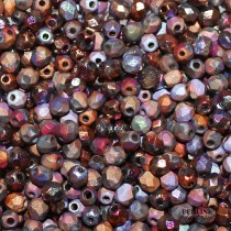 Mezzi Cristalli 4 Mm Etched Crystal Glittery Bronze