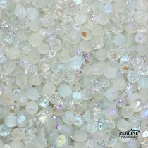 Mezzi Cristalli 4 Mm Etched Crystal Green Rainbow