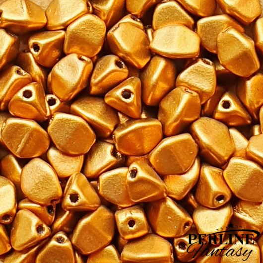 Pinch Beads Brass Gold 5 x 3 Mm