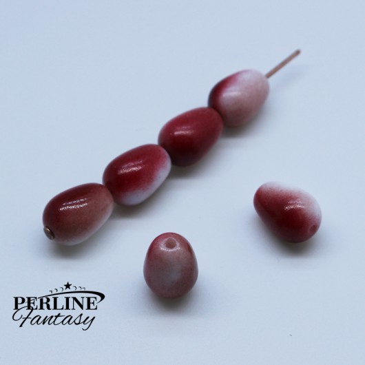 Gocce 11 x 8 Mm Chalk White Funky Wine Gocce 11 x 8 Mm Chalk White Funky Wine