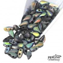 Perline DropDuo Etched Crystal Full Vitrail Dark Perline DropDuo Etched Crystal Full Vitrail Dark