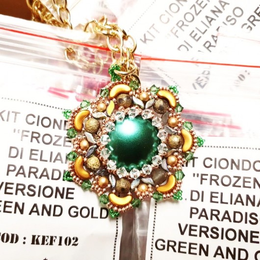 Kit Ciondolo ''Frozen'' di Eliana Paradiso Versione Green And Gold