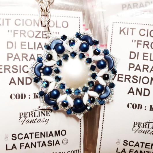 Kit Ciondolo ''Frozen'' di Eliana Paradiso Versione Blue And White Kit Ciondolo ''Frozen'' di Eliana Paradiso Versione Blue And White