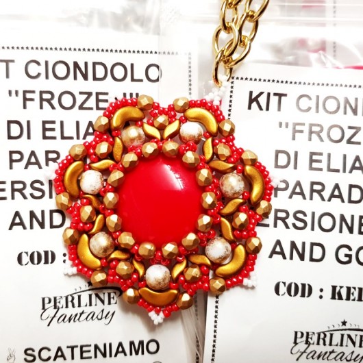 Kit Ciondolo ''Frozen'' di Eliana Paradiso Versione  Red And Gold