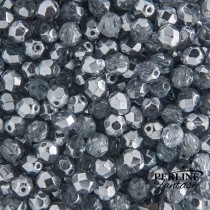 Mezzi Cristalli 3 Mm Crystal Coated 1/2 Silver 